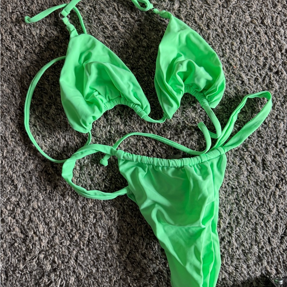 shein Green Bikini Set size M